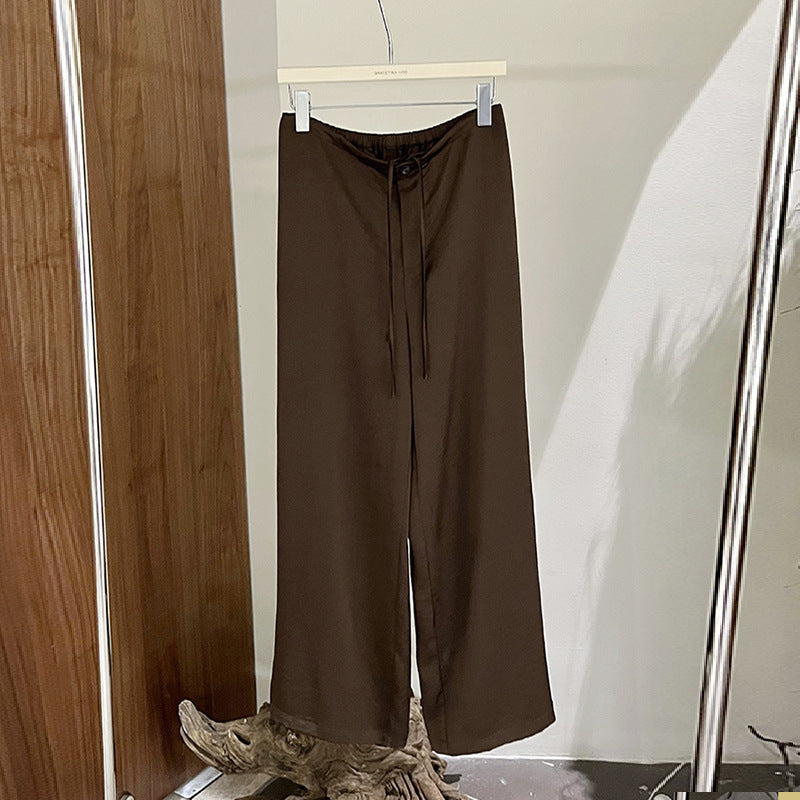 2024 New Women's Casual High-Waist Loose Satin Pants - KA651 13Hongs