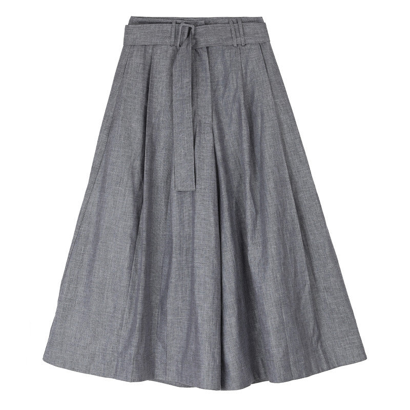 Women's Loose Casual Linen Ankle-Length Skirt Pants - 250669 13Hongs