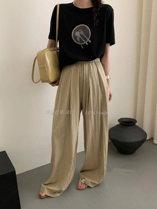 Summer Korean Style High-Waist Casual Pants - 2173