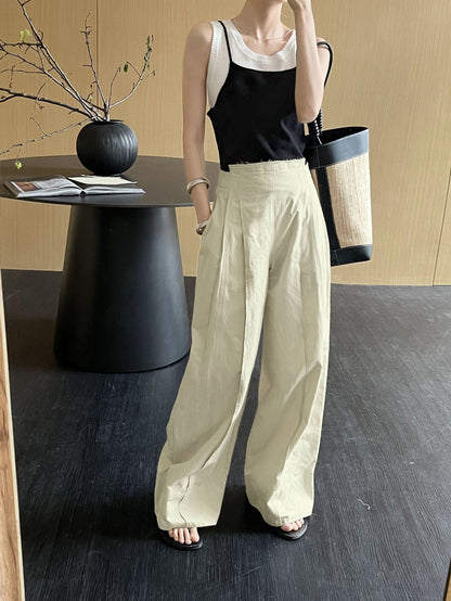 2023 Summer Women's Linen Loose All-Match Fashion Breathable Casual Pants - KA616