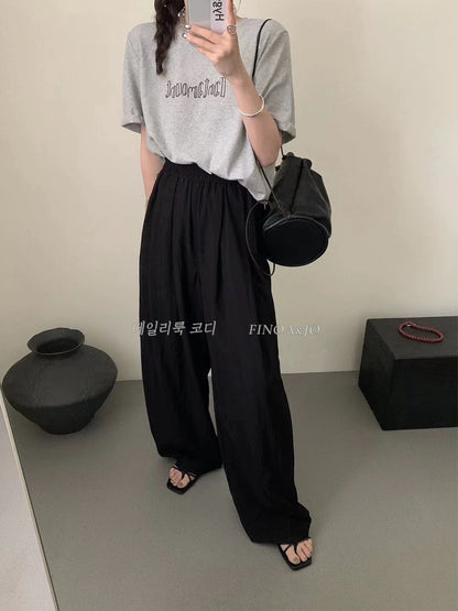 Summer Korean Style High-Waist Casual Pants - 2173