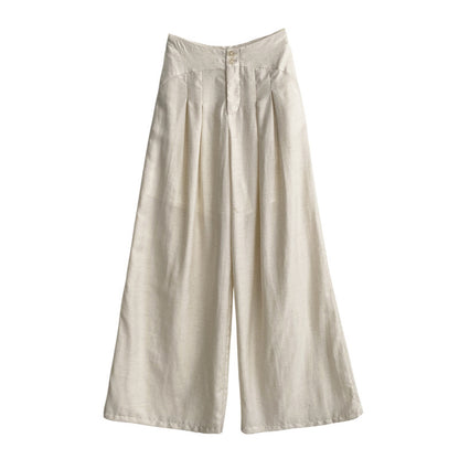 Japanese Linen Lazy Casual High-Waist Pants - Women's Super Casual Loose Pants - 231078