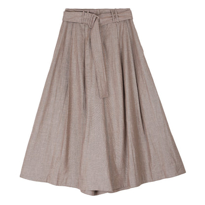 Women's Loose Casual Linen Ankle-Length Skirt Pants - 250669 13Hongs