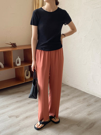 2024 New Women's Straight Pants in Korean Style - 12SC28599