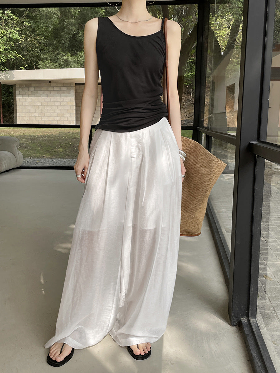 2024 New Women's Tencel Acetate Soft Casual Pants - KA048