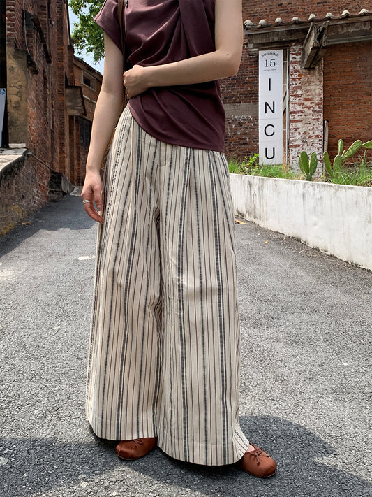 2024 Women's Striped Casual Pants - Loose Comfort Style - 250373